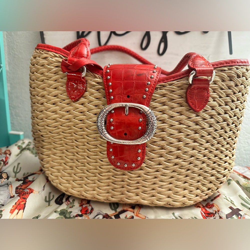 Brighton Weaved Wicker Purse